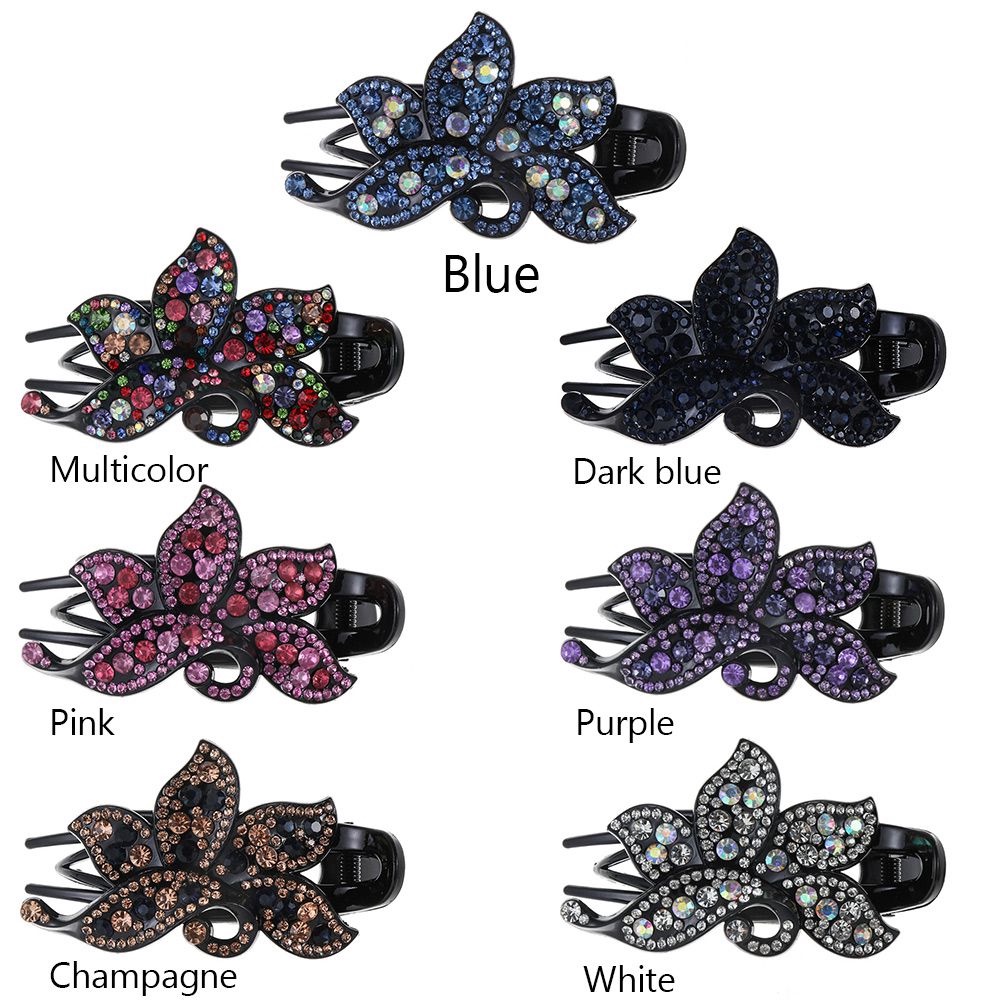 Kẹp Tóc Hình Hoa Đính Đá Thời Trang Cho Nữ