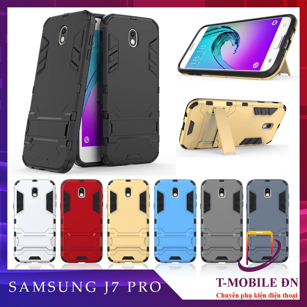 Ốp lưng Samsung J7 Pro, 🔥FREESHIP🔥 Ốp iron man chống sốc bảo vệ viền và camera kèm chống tiện lợi cho Samsung J7 Pro