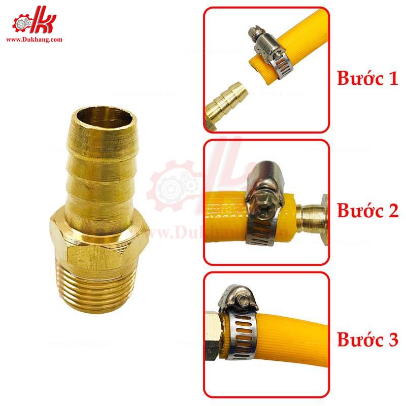 Nối thau đuôi chuột ren ngoài