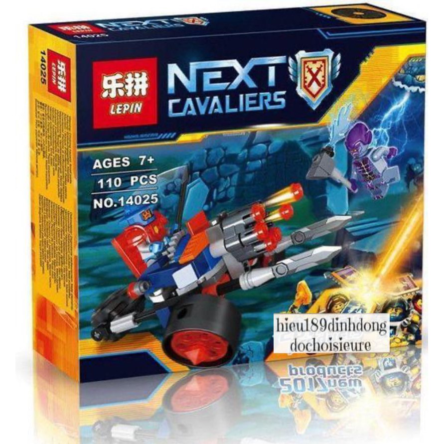 Lắp ráp xếp hình NOT Lego Nexo Knights 70347 Bela 10590, Lepin 14025 : Pháo binh Lính Canh Đại Bác Của Nhà Vua 110 mảnh