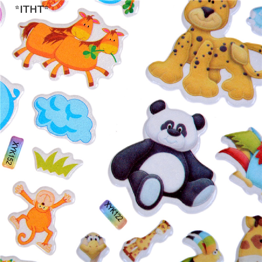Bộ Sticker 3D Hình Sở Thú Hoạt Hình Dễ Thương Bằng PVC Dành Cho Bé Trai Bé Gái