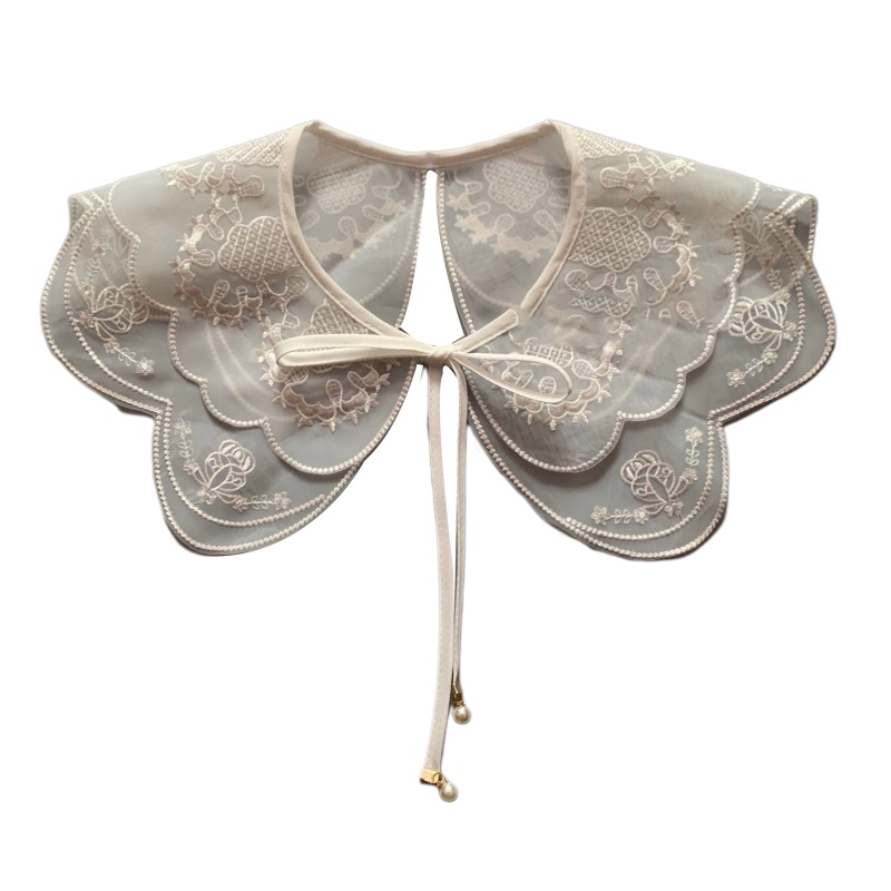 Cổ Áo Giả Thêu Họa Tiết Phong Cách Hán Phục Xinh Xắn