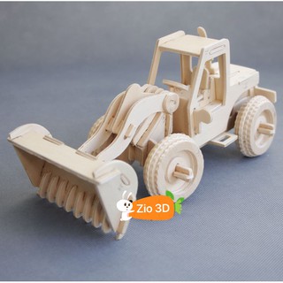 Mô hình lắp ráp gỗ 3D Xe Ủi Đất