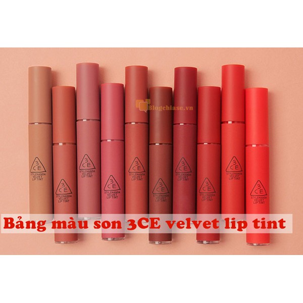 ( CÓ SẴN) SON 3CE VELVET LIP TINT CHÍNH HÃNG CÓ 5 MÀU MỚI | BigBuy360 - bigbuy360.vn