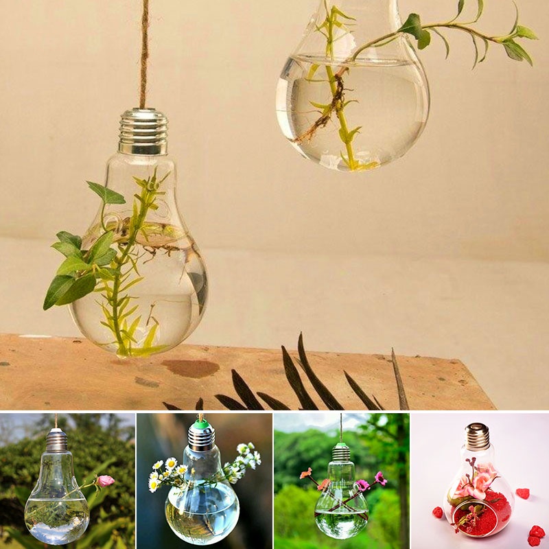 🔥 1 cái 18 Phong cách khác nhau Treo sáng tạo trong suốt Chậu hoa thủy tinh Chậu trồng hoa Bình Terrarium Bình phong cảnh