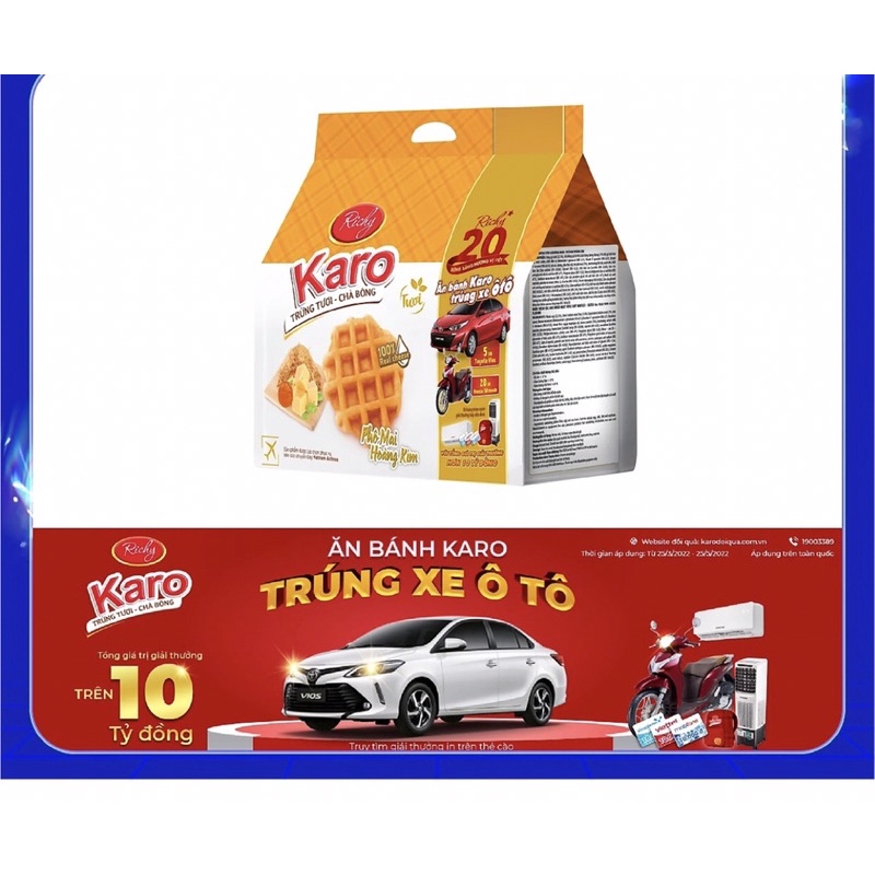 [Q.3] QUẬN 3 [HỎA TỐC] [RẺ NHẤT SHOPEE] MỘT TÚI BÁNH KARO TRỨNG CHÀ BÔNG TƯƠI PHƠ MAI HOÀNG KIM RICHY LOẠI DATE MỚI NHẤT