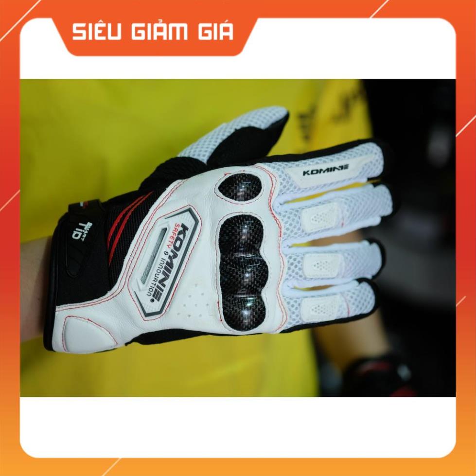 Bán Giá Gốc Găng Tay Komine Dài Ngón Gù Carbon 167 [FREESHIP MÃ BIKE999]