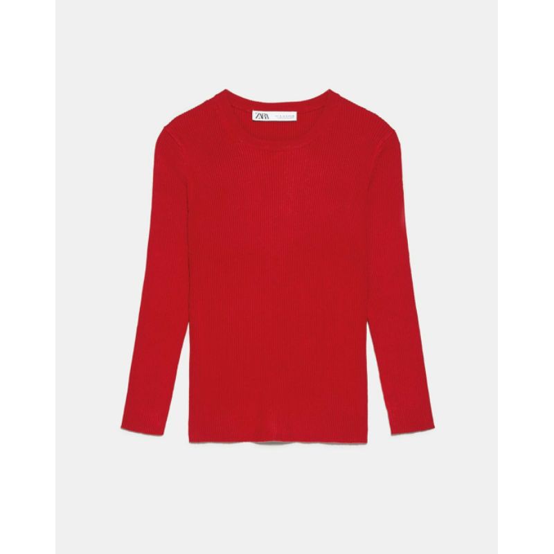Áo len đỏ Zara auth săn sale có sẵn