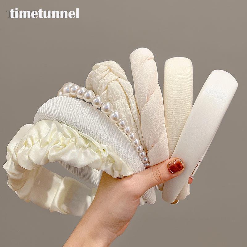 Băng Đô Trắng Thời Trang Thanh Lịch Cho Nữ timetunnel