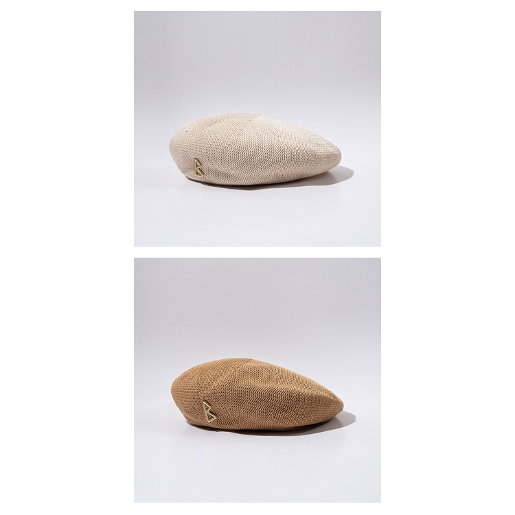 Mũ Beret Dệt Kim Thoáng Khí Thời Trang Xuân Thu Cho Nữ