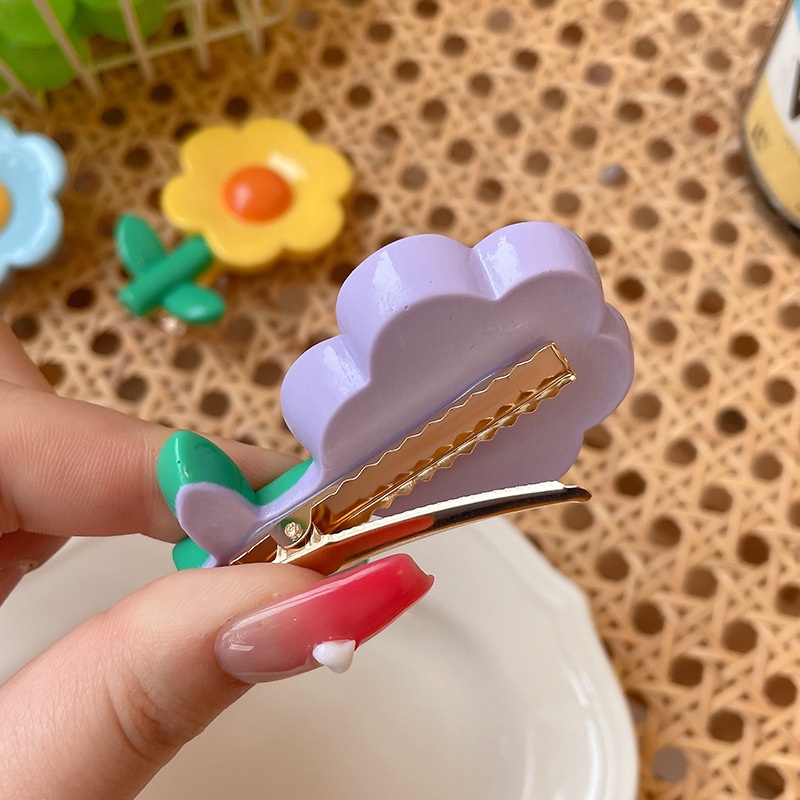 Kẹp Tóc Hình Hoa Ngọc Bích Sanrio Dễ Thương Thời Trang Hàn Quốc Cho Trẻ Em