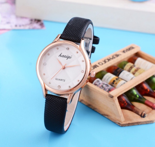 [GIÁ SỈ] ĐỒNG HỒ NỮ DÂY DA KASIQI MẶT TRÒN KIM CƯƠNG CỰC ĐẸP | BigBuy360 - bigbuy360.vn