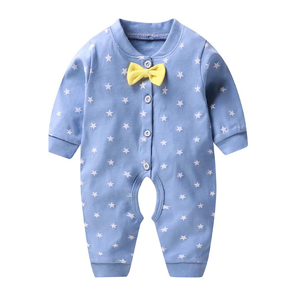 Jumpsuit Tay Dài Chất Cotton Cho Bé 0-2 Tuổi