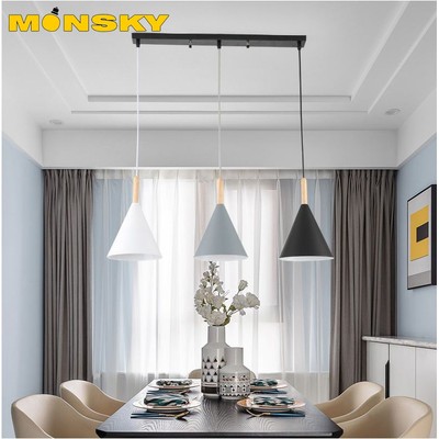 Bộ đèn thả MONSKY HINN trang trí cao cấp kèm bóng LED chuyên dụng và đế ốp trần