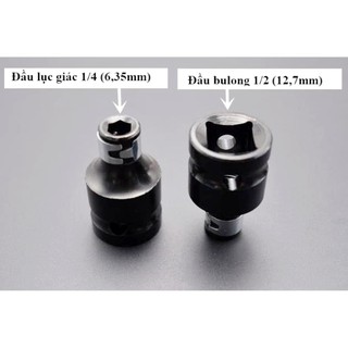 Đầu chuyển đổi bulong sang bắt vít lục giác 6.35mm đầu chốt bi