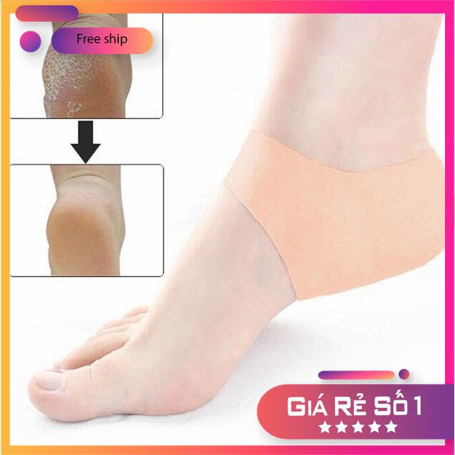 Sức Khỏe 💖FREESHIP💖 Vớ bọc gót chân silicone chống nứt nẻ chống bong tróc da và giúp làm hồng gót sen