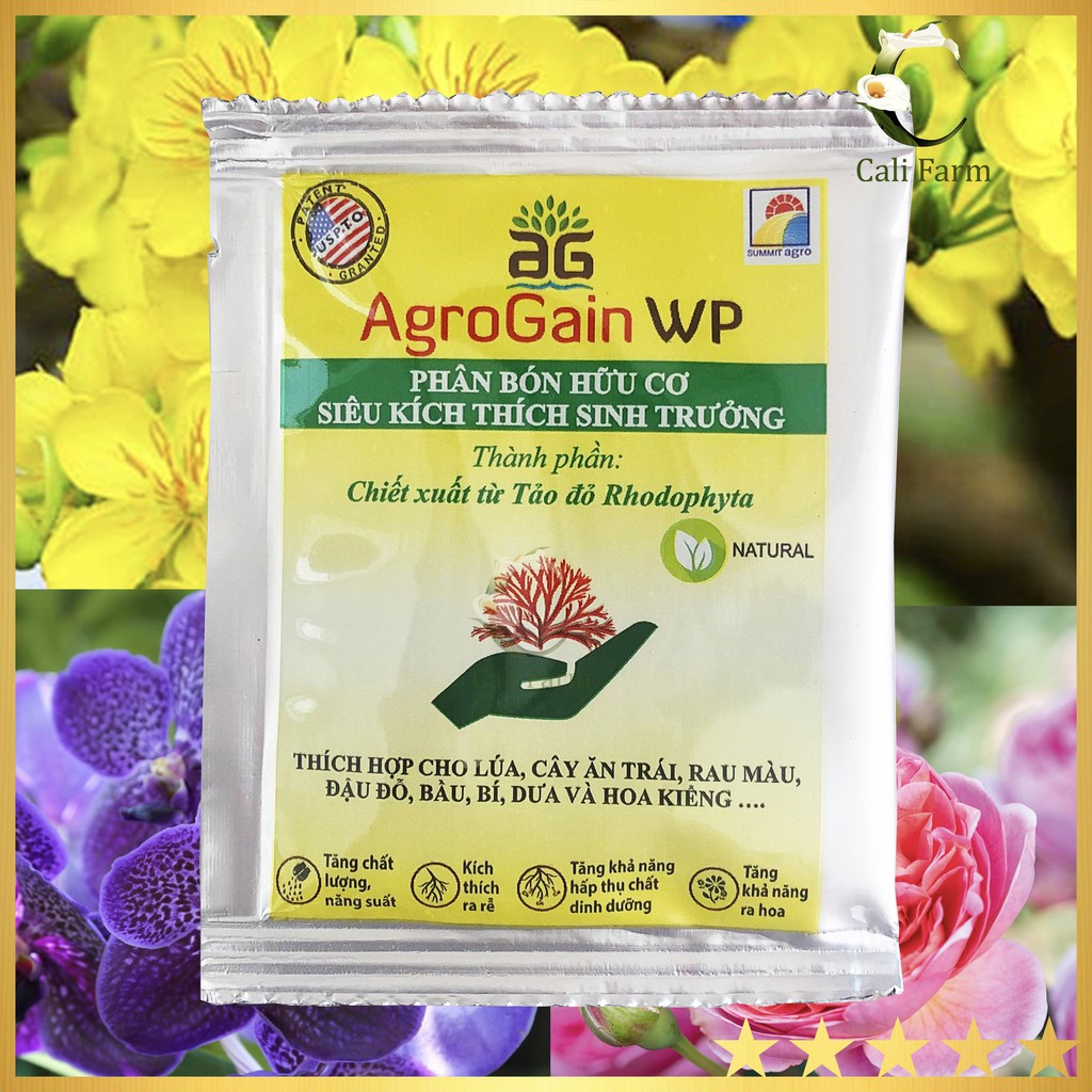 Phân hữu cơ AgroGain WP 6g siêu kích thích sinh trưởng cho hoa lan và hoa kiểng các loại