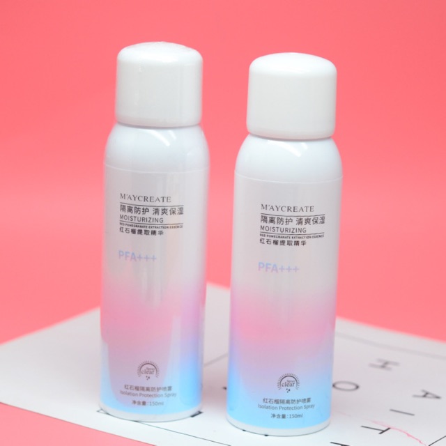 Xịt chống nắng trắng da Maycreate 150ml Sena Beauty