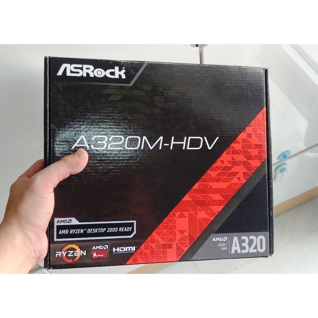 Combo AM4 Main Asrock A320M-HDV + Athlon 200GE (New BH 3 năm)