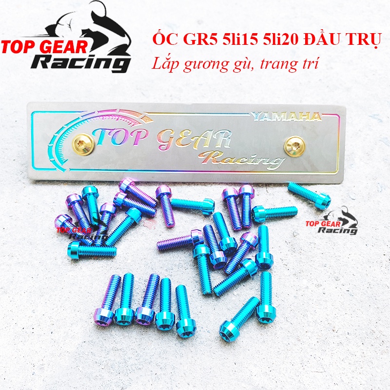 Ốc 5li15 5li20 Đầu Trụ Ren Nhuyễn ỐcTitan Gr5 Gắn Gương Dàn Áo Honda