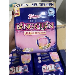 Băng đêm dạng quần Diana size M-L 5 chiếc/gói. Băng vệ sinh đêm dạng quần chống tràn 360