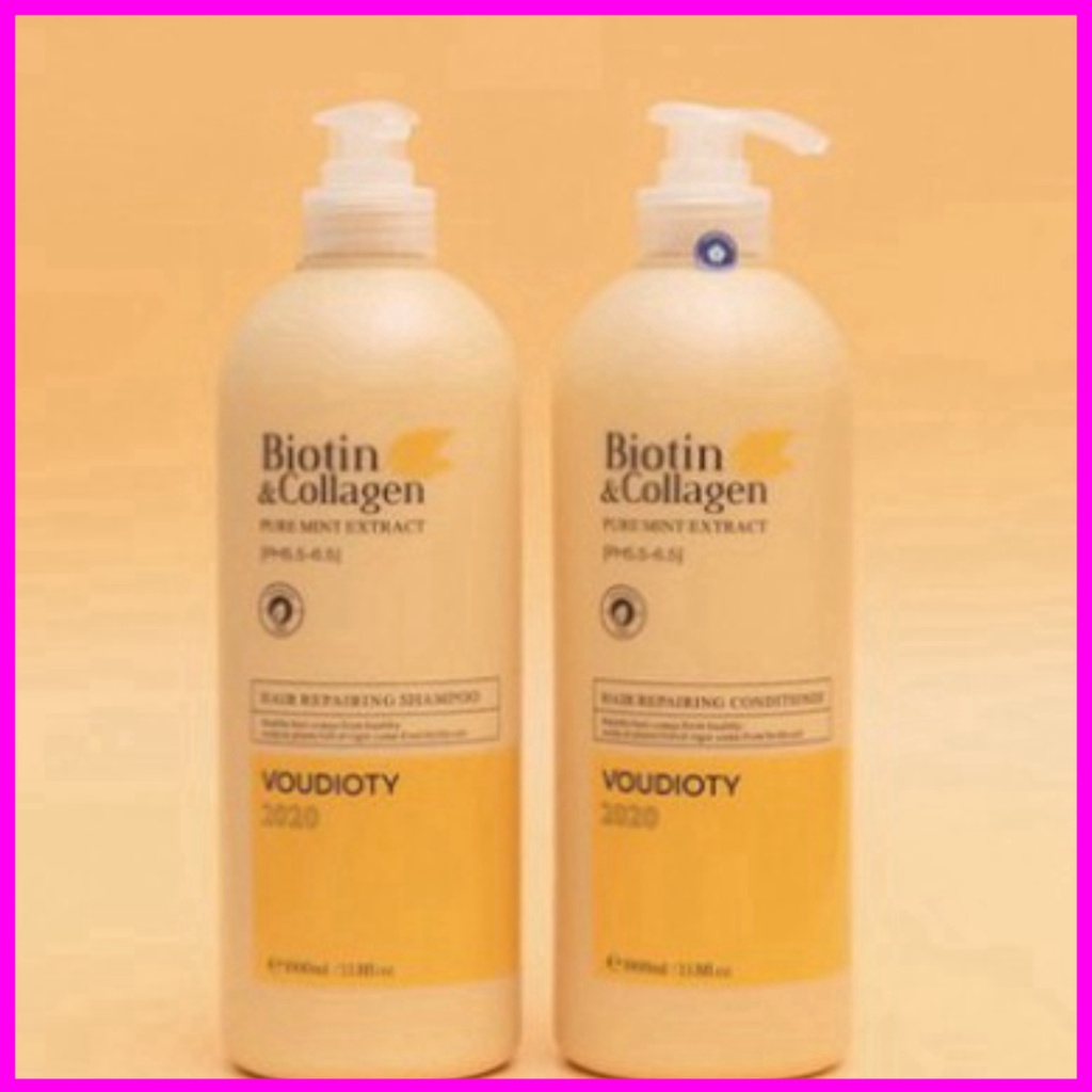 Cặp Dầu Gội + Xả BIOTIN & COLLAGEN  VOUDIOTY VÀNG 1000ml| Phục Hồi Tóc Hư Tổn, Siêu Mềm Mượt - Chuẩn Hãng | BigBuy360 - bigbuy360.vn