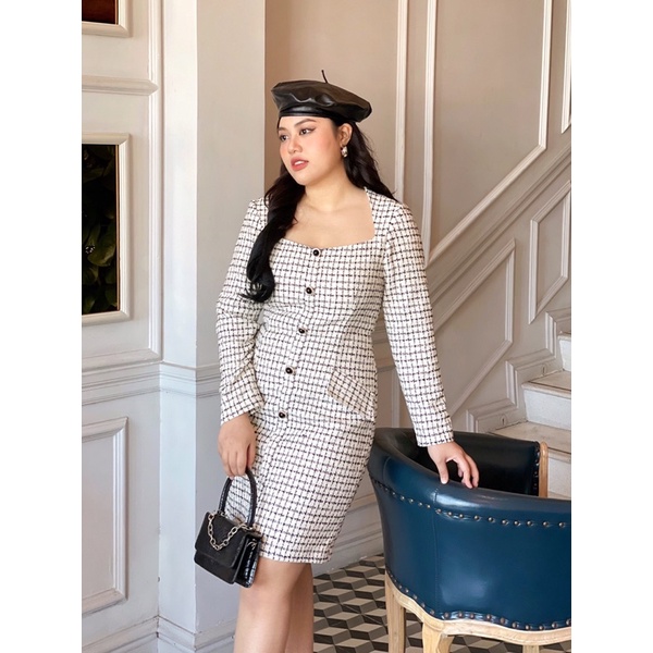 Đầm tweed Bigsize thiết kế cao cấp