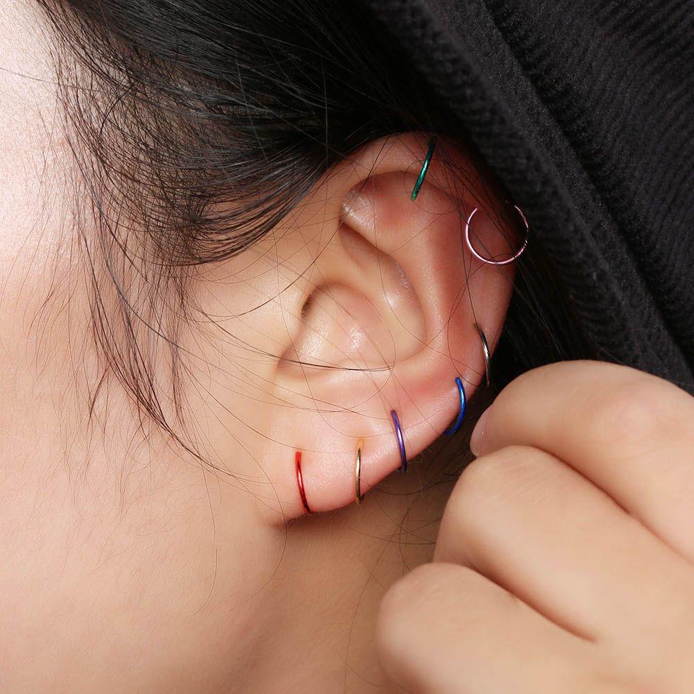 Set 40 Khuyên Mũi Thép Không Gỉ Dạng Kẹp Thời Trang Cho Nữ