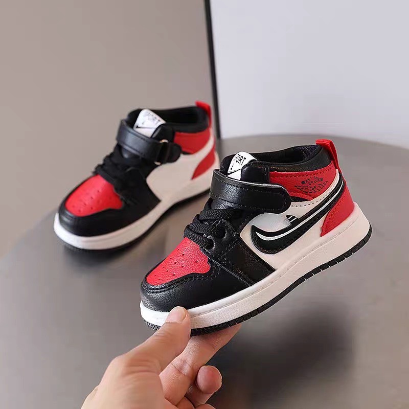 Giầy thể thao trẻ em Giày cao cổ cho bé trai bé gái siêu nhẹ SPORT có quai dán hàng Quảng Châu cao cấp [G13]