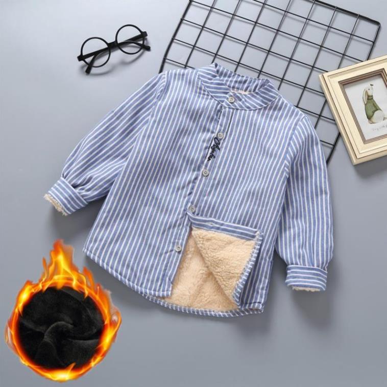 Áo sơ mi LÓT BÔNG dài tay bé trai mập 9 tuổi 10 11 12 tuổi 13 14 tuổi ☑️ Thời trang bé trai size đại 40kg 35kg