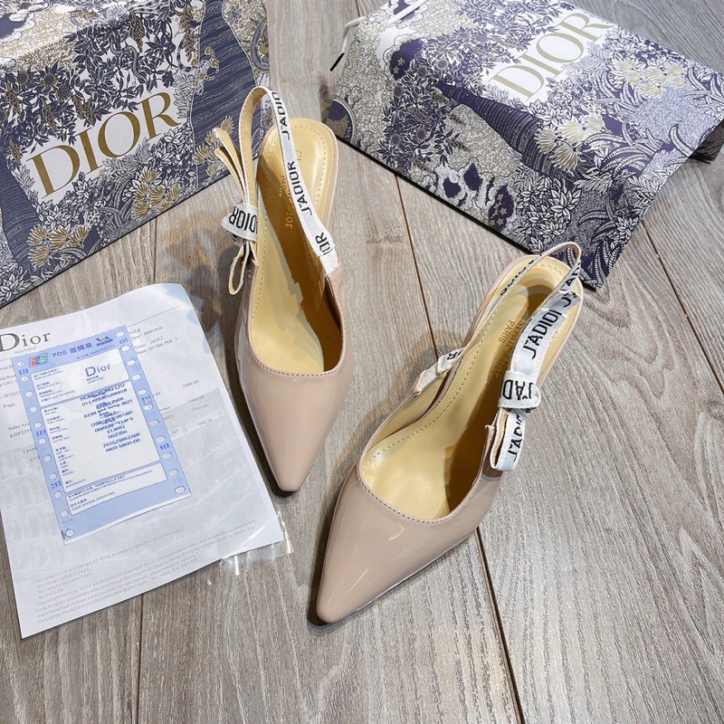 Sandal cd quai nơ gót nhọn bít mũi spsl fullbox