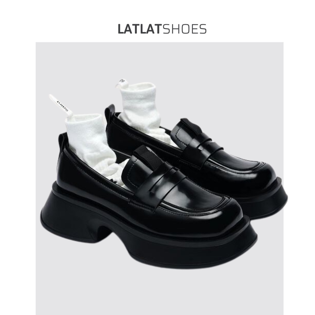 Giày Loafer Basic PU- Giày Loafer cổ điển đế cao 5cm dễ mang thời trang dành cho nữ siêu rẻ