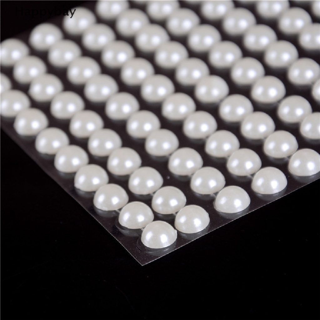 Miếng Dán acrylic Màu Trắng Đính Ngọc Trai Tự Dính Tiện Dụng