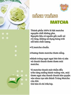 Bánh tráng Abi Matcha