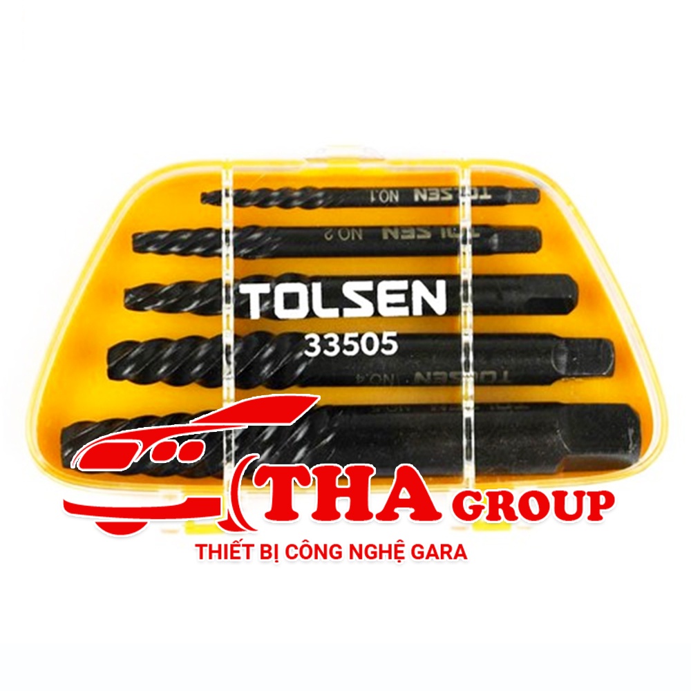 Bộ tháo bu lông ốc vít gẫy 5 chi tiết TOLSEN 33505