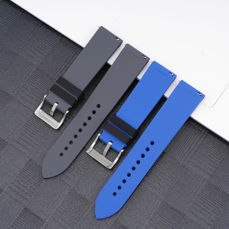 Dây Đeo Đồng Hồ Bằng Silicone Chống Nước Hai Màu 20mm 22mm Cho Samsung Galaxy Watch 46mm Gear S3 Huawei gt2