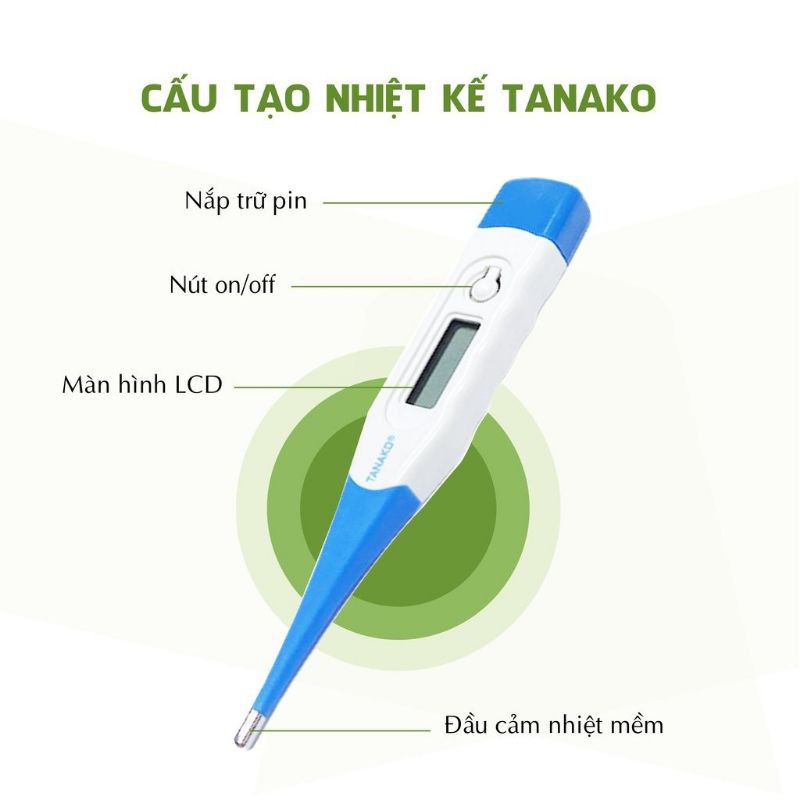 Nhiệt kế điện tử đầu mềm Tanako (chính hãng)