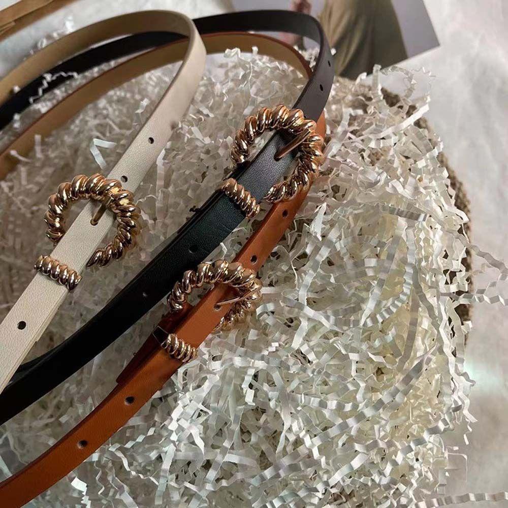 Thắt Lưng Da PU Mỏng Phối Lỗ Thời Trang Dân Tộc Hàn Quốc Cá Tính MXGOODS