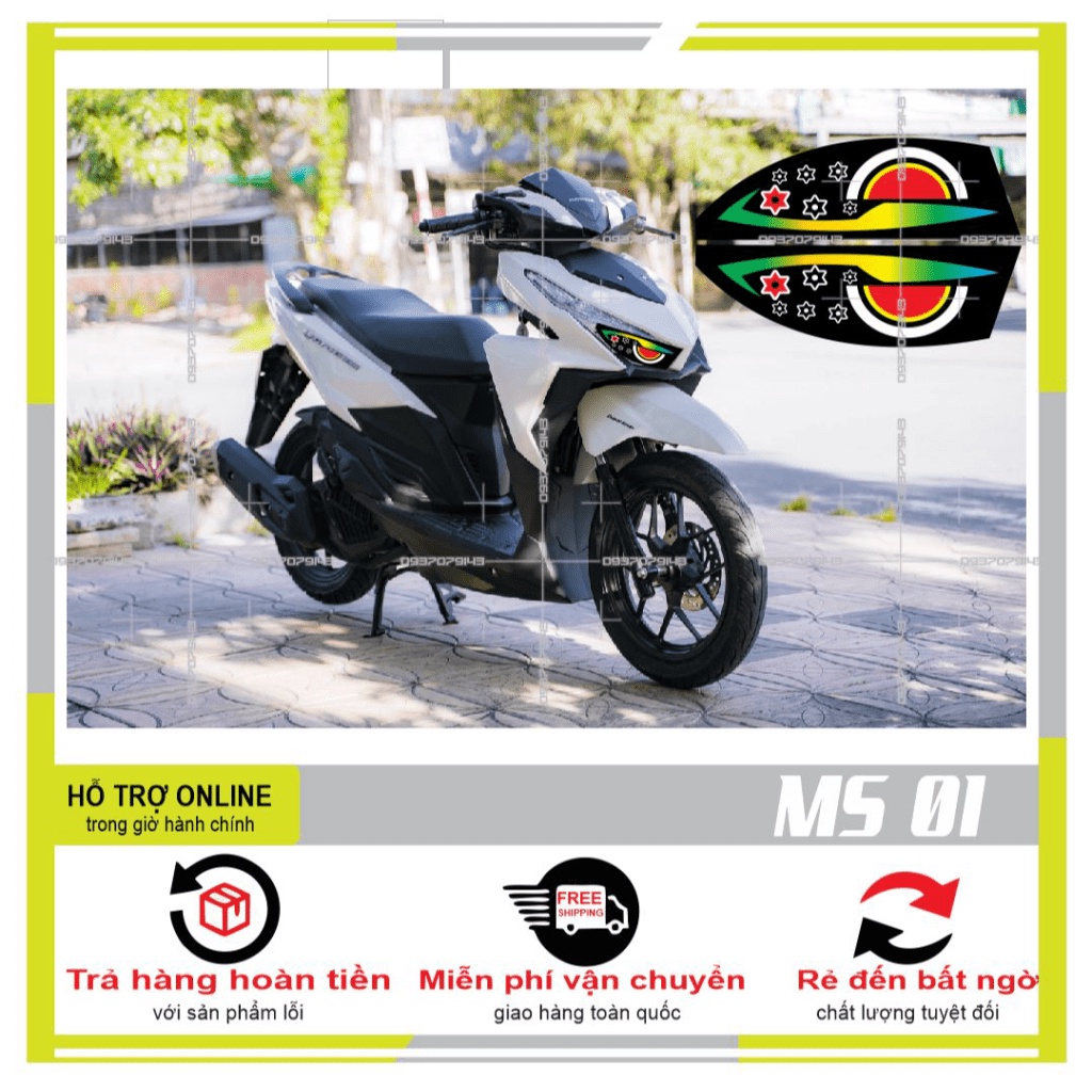 DECAL DÁN ĐÈN SƯƠNG MÙ XE VARIO 2017 (DECAL TRONG SUỐT) MS 01 - DUNG DECAL