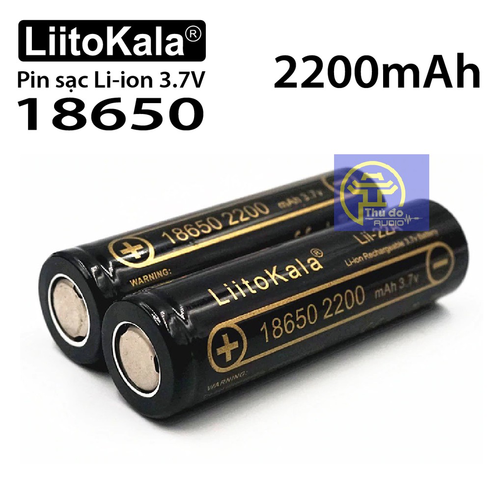 01 viên pin sạc LiitoKala Lii-22A Pin Lithium-ion 3.7V 18650 2200mah cao cấp