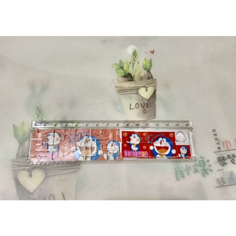 Thước kẻ nhựa Doremon mê cung, xếp hình 15cm
