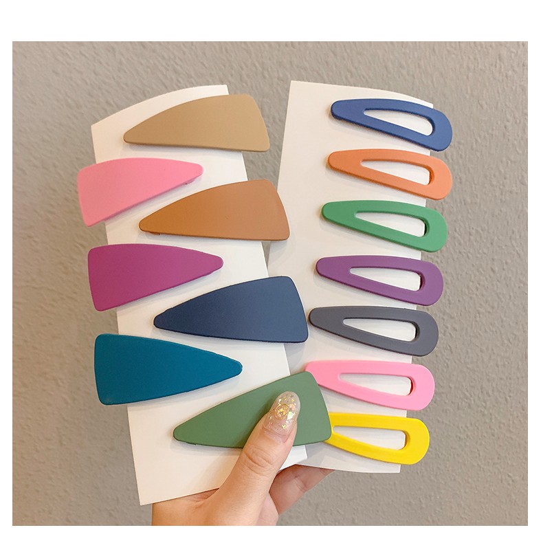 Kẹp tóc màu sắc xinh xắn thiết kế đơn giản thời trang cho nữ