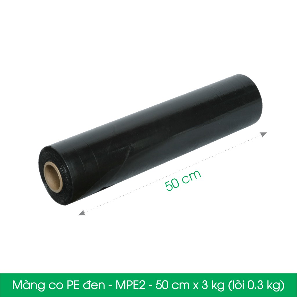 PE ĐEN Rộng 5 tấc - Nặng 3kg - Lỗi 300gr - Màng PE đen đóng gói hàng hóa