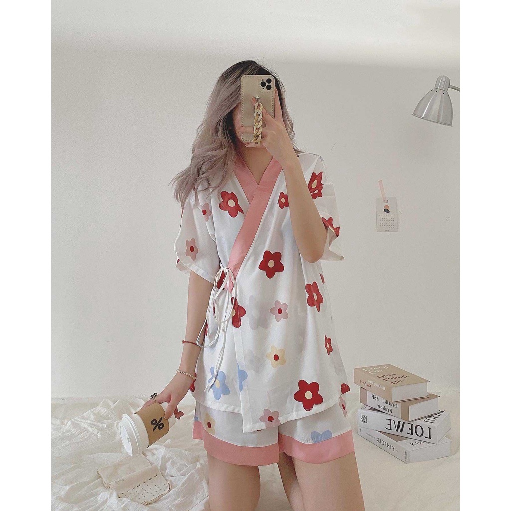 Bộ ngủ lụa, bộ pijama kimono cao cấp mặc nhà nhiều hình ullzang thời trang nữ FMStyle SaiGon  21DB08EP0801 | BigBuy360 - bigbuy360.vn