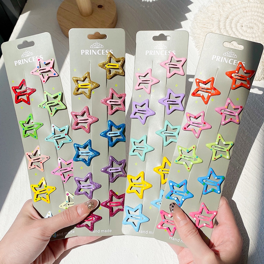 Set 10 kẹp tóc Kidsbows hình ngôi sao dễ thương cho bé gái