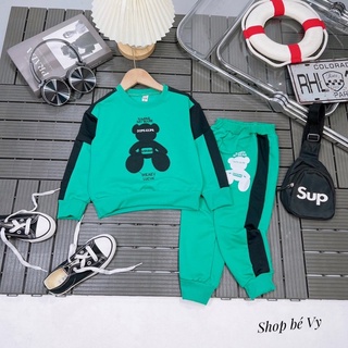 Bộ nỉ Bear ấm áp cho bé hàng đẹp