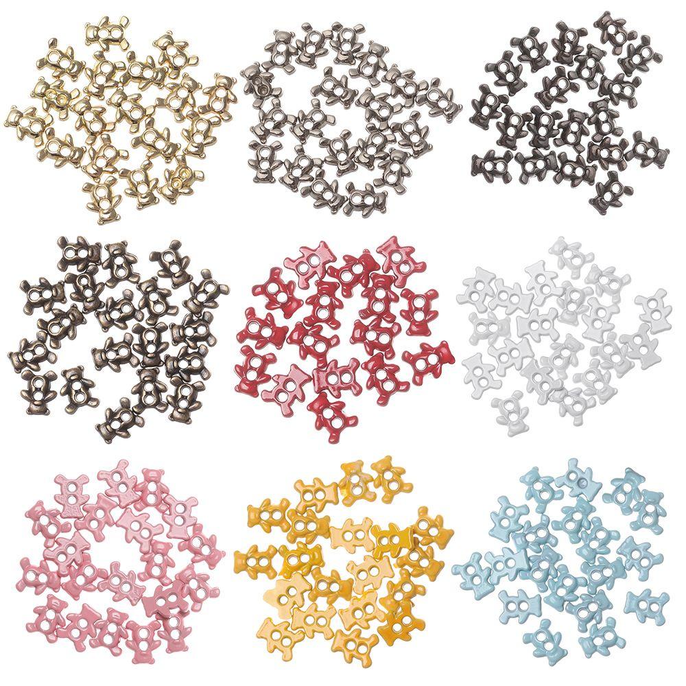 BEBETTERM Set 20 / 40 Nút Áo Hình Gấu Dễ Thương Cho Búp Bê