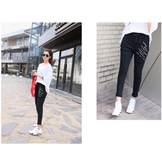 Quần jean baggy big size màu đen lưng thun size lớn 60-85kg