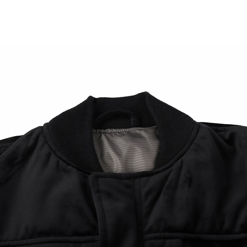 Áo khoác H@ider @ckermann gathered black velvet bomber fw20