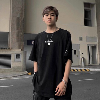 LlJa /Áo Thun Nam Nữ SADBOIZ Đen Signature, Tee Phông Local Brand Basic Sadboy Tay Lỡ Chữ Thêu Full Tag Ulzzang SATO SHO